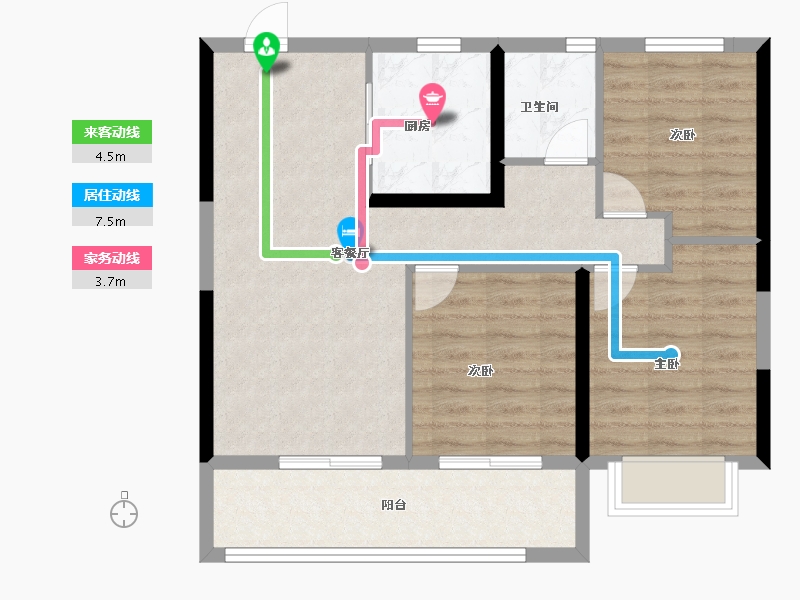 江苏省-南京市-金基雅―-76.80-户型库-动静线