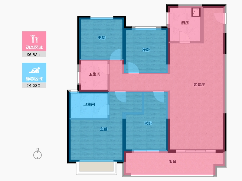 山东省-济南市-金科城-108.00-户型库-动静分区