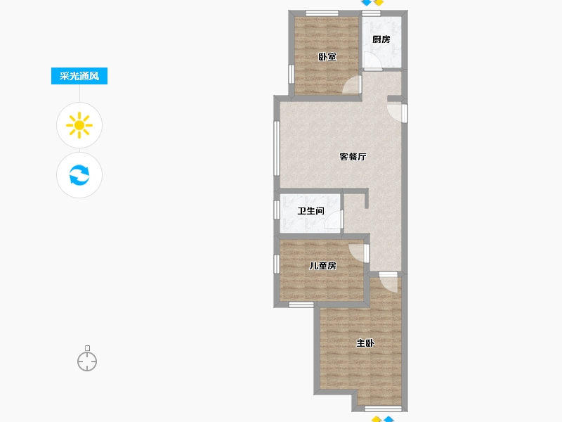 天津-天津市-大唐盛世-74.76-户型库-采光通风