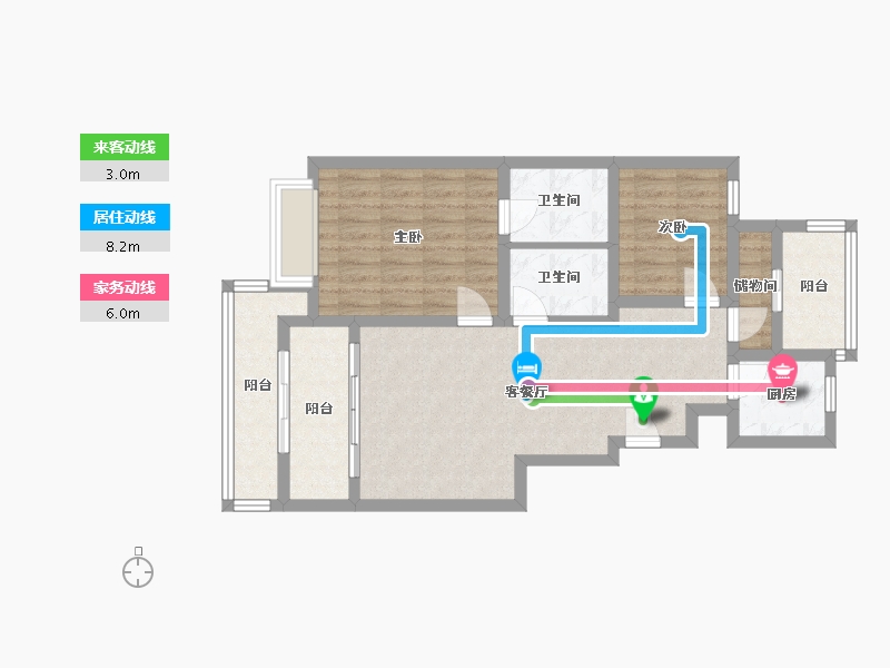 山东省-青岛市-湖光景苑-100.00-户型库-动静线