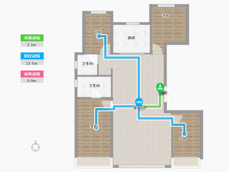 北京-北京市-保利·锦上-125.45-户型库-动静线