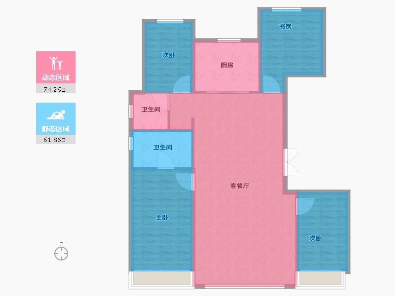 北京-北京市-保利·锦上-125.45-户型库-动静分区