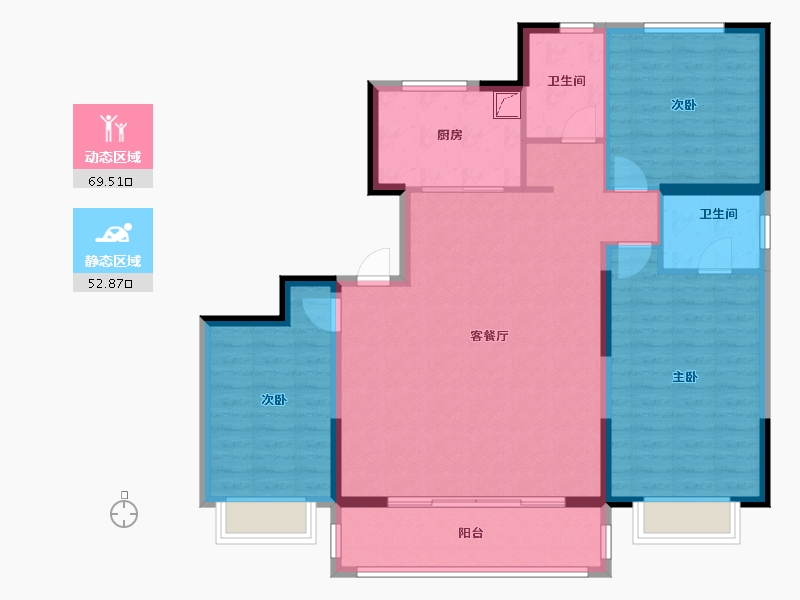 江苏省-淮安市-融侨观邸-111.00-户型库-动静分区