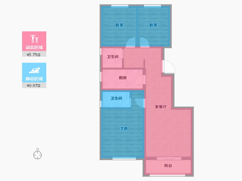 河北省-廊坊市-百川格外-76.06-户型库-动静分区