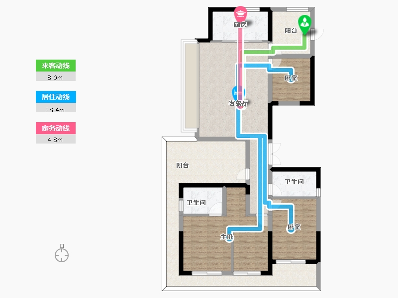 浙江省-杭州市-滨湖天地-112.09-户型库-动静线