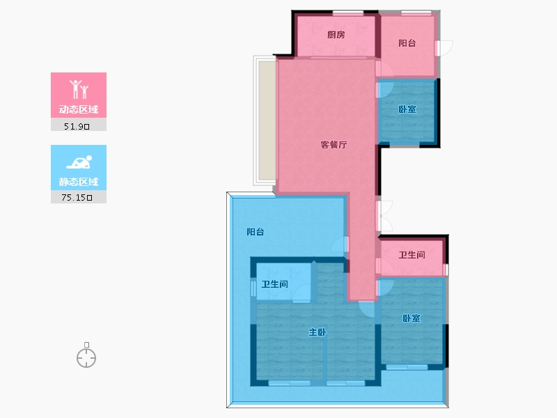 浙江省-杭州市-滨湖天地-112.09-户型库-动静分区