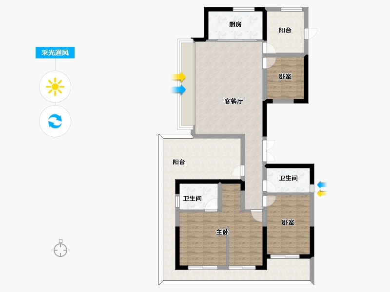 浙江省-杭州市-滨湖天地-112.09-户型库-采光通风