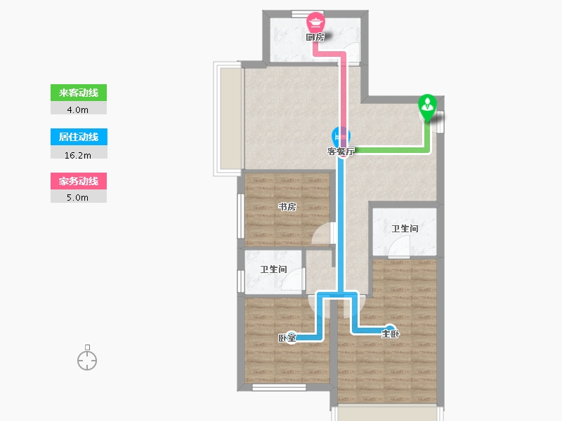 北京-北京市-阳光美湖天地·新都-78.50-户型库-动静线