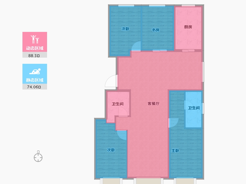 北京-北京市-学府壹号院-148.60-户型库-动静分区