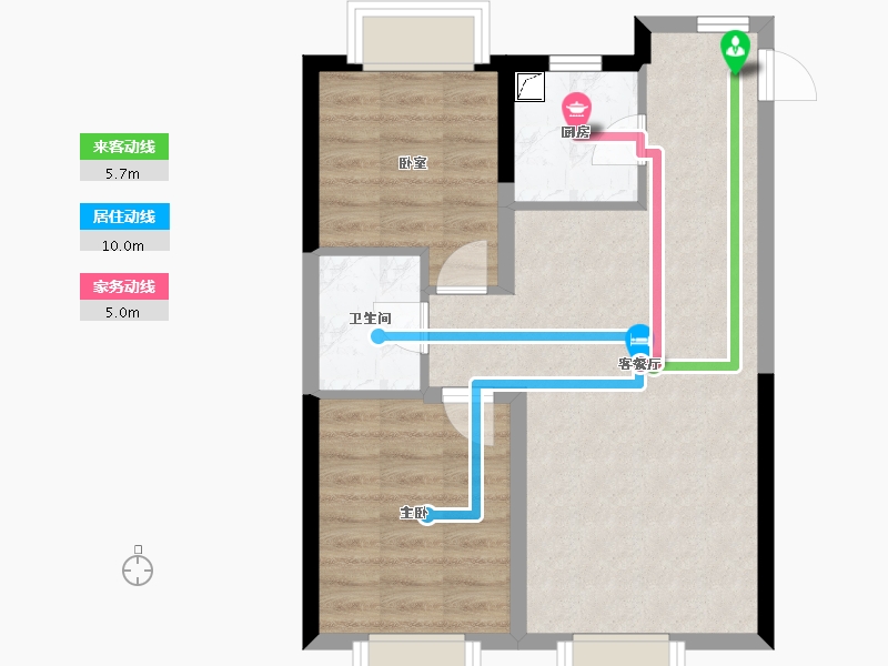 吉林省-长春市-青阳华府-56.67-户型库-动静线