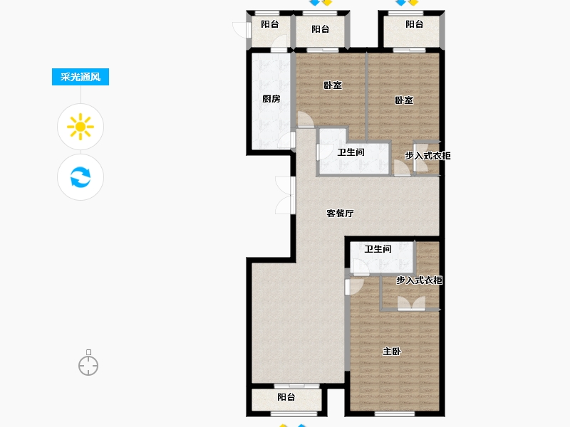 北京-北京市-强佑府学上院-145.15-户型库-采光通风