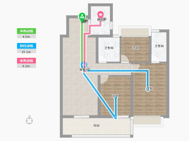 江苏省-南京市-上铁淮风晓月-88.00-户型库-动静线