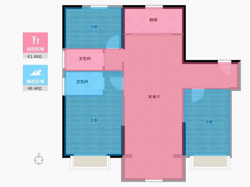 天津-天津市-碧桂园金誉府-100.00-户型库-动静分区