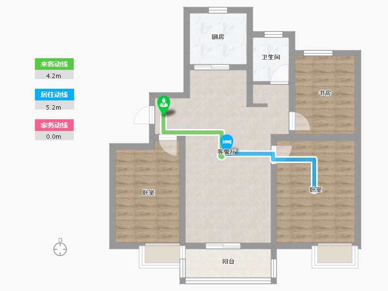 江苏省-南京市-东方公馆-79.28-户型库-动静线