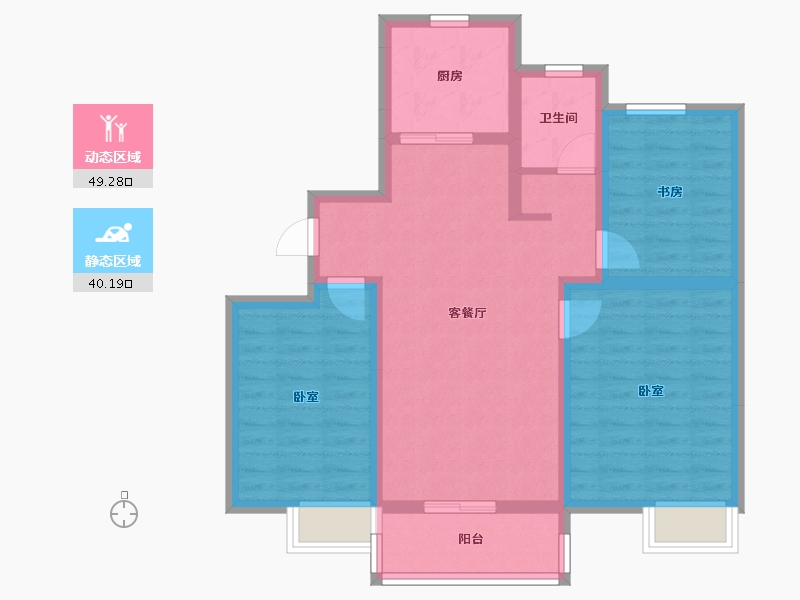 江苏省-南京市-东方公馆-79.28-户型库-动静分区