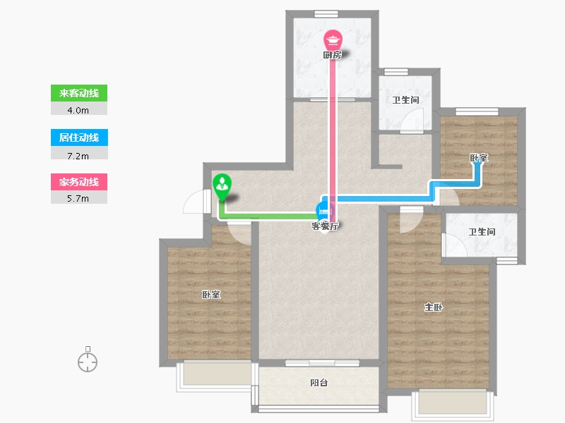 江苏省-南京市-东方公馆-92.31-户型库-动静线