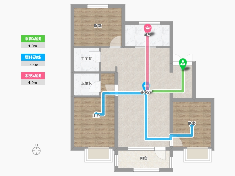 吉林省-长春市-御桂园咏椿-77.19-户型库-动静线