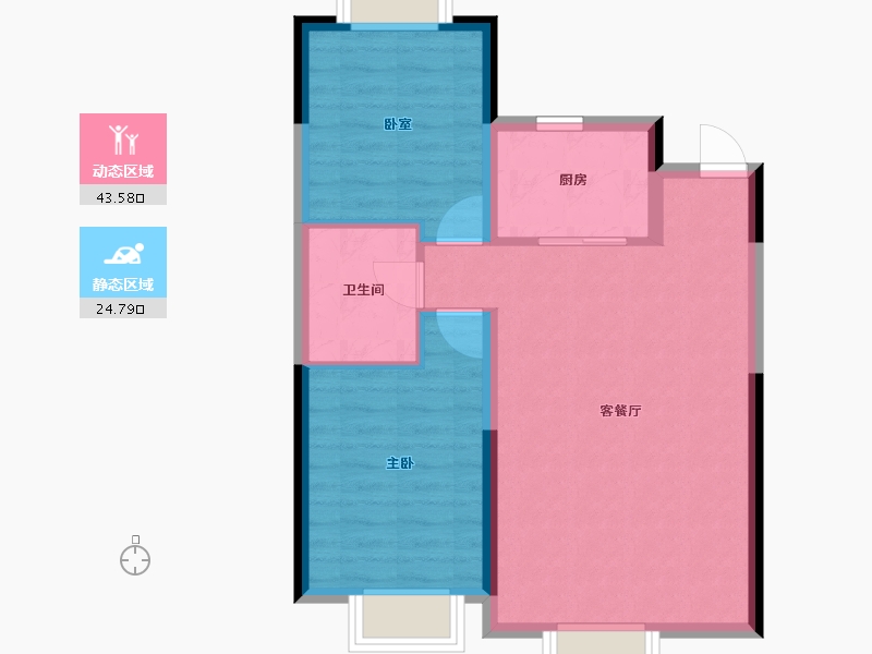 吉林省-长春市-青阳华府-61.61-户型库-动静分区