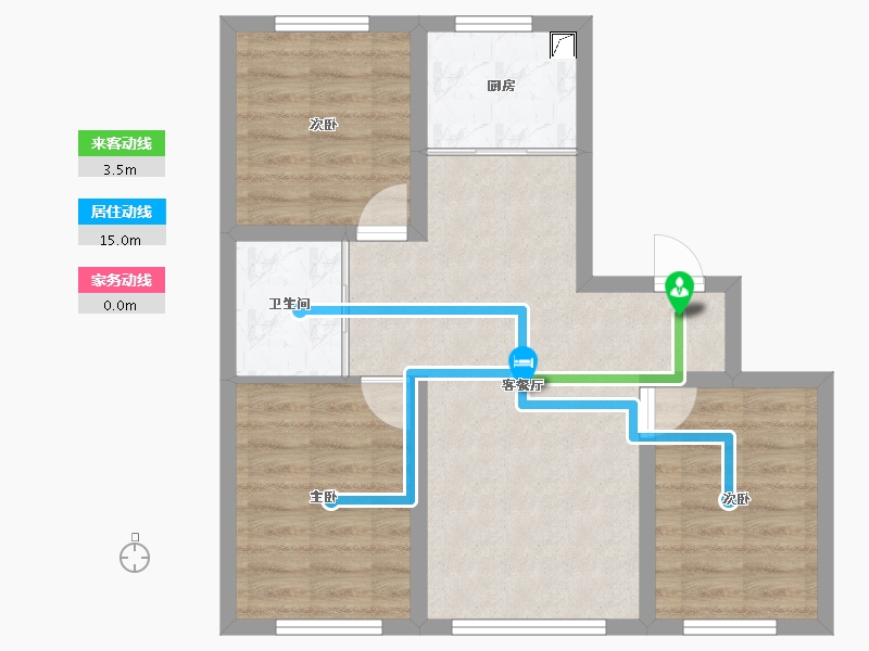 吉林省-长春市-万龙中车银河城-63.68-户型库-动静线