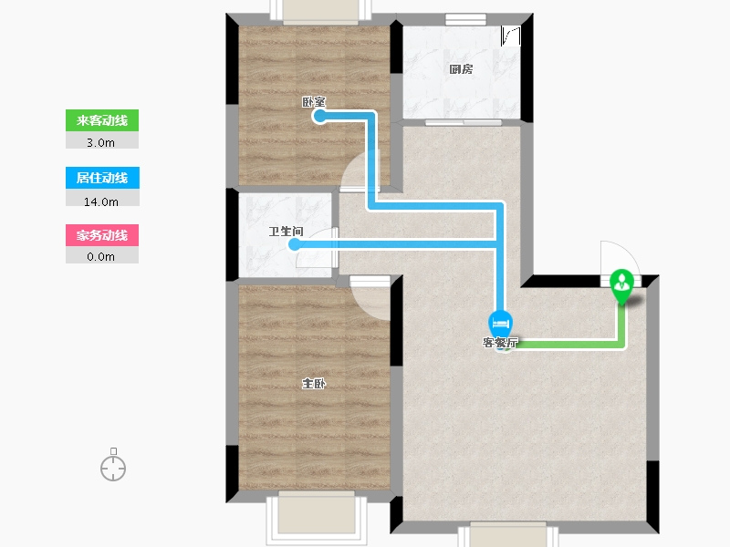 吉林省-长春市-青阳华府-59.98-户型库-动静线