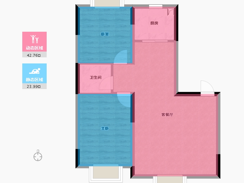 吉林省-长春市-青阳华府-59.98-户型库-动静分区