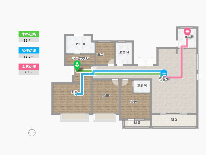 北京-北京市-富兴首府-153.22-户型库-动静线