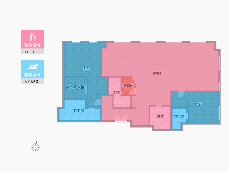 北京-北京市-金桐拾贰-166.88-户型库-动静分区