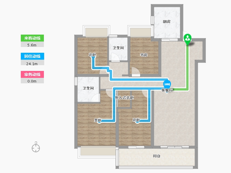 江苏省-南京市-上铁淮风晓月-109.60-户型库-动静线