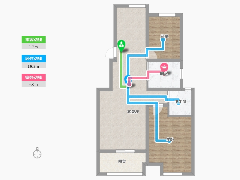 江苏省-南京市-东方公馆-73.63-户型库-动静线