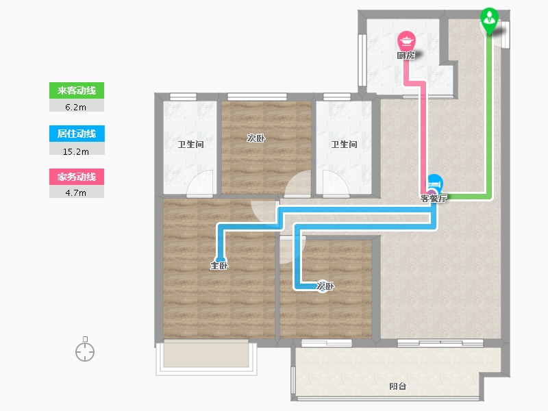 江苏省-南京市-保利观棠和府-84.80-户型库-动静线