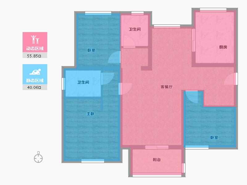 上海-上海市-紫微坊-85.00-户型库-动静分区