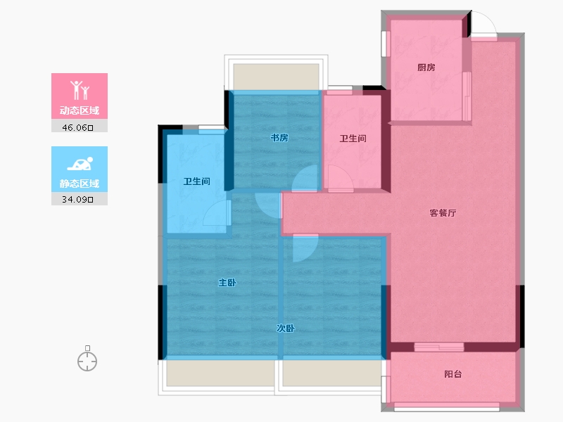 江苏省-南京市-新生圩宝龙广场-71.20-户型库-动静分区