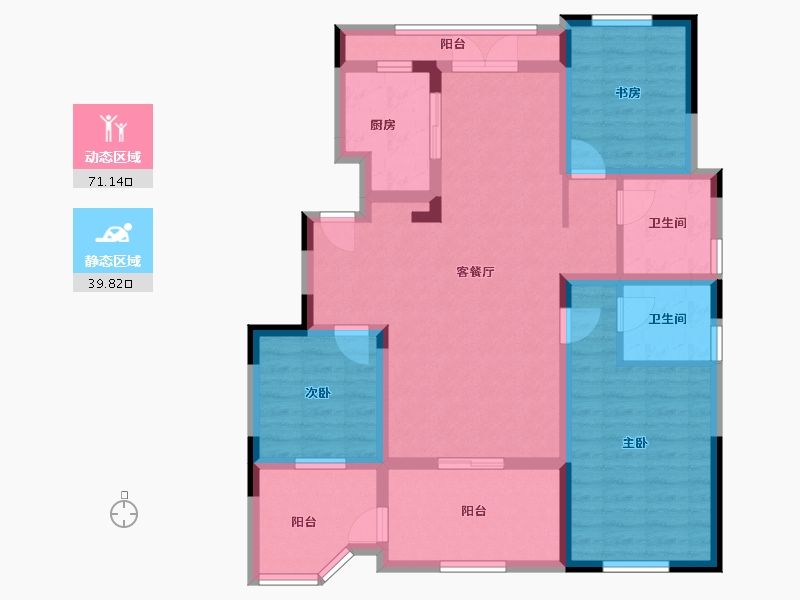 江苏省-南京市-金浦御龙湾-97.60-户型库-动静分区