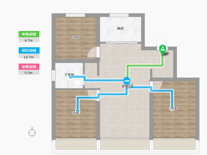 吉林省-长春市-万隆伟业京学府-70.90-户型库-动静线