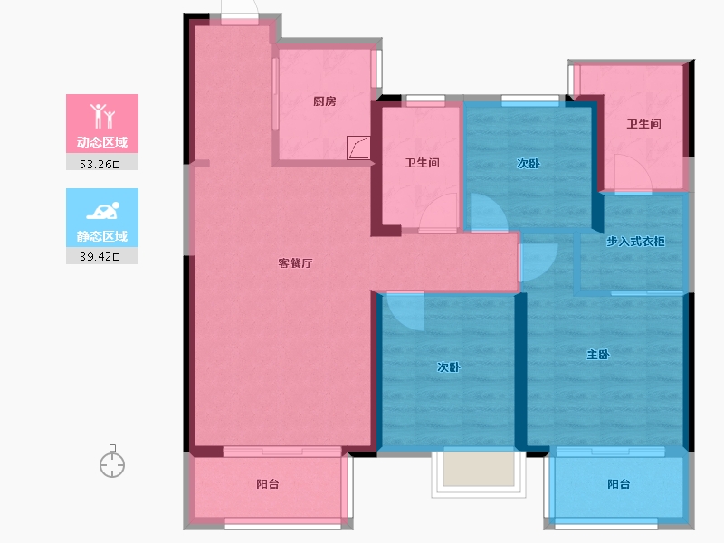 湖北省-武汉市-天汇龙城-98.00-户型库-动静分区