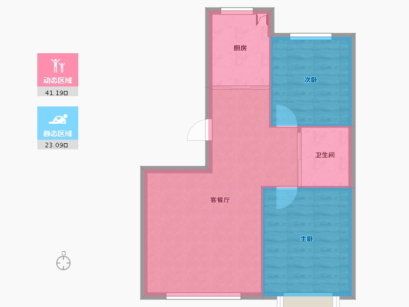 吉林省-长春市-龙祥苑-58.59-户型库-动静分区