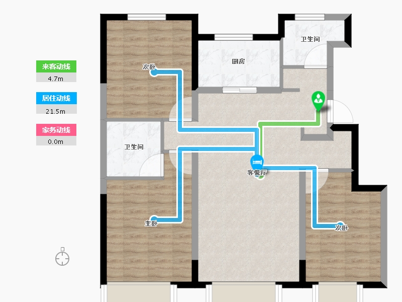 河北省-保定市-涿州华侨城-89.76-户型库-动静线