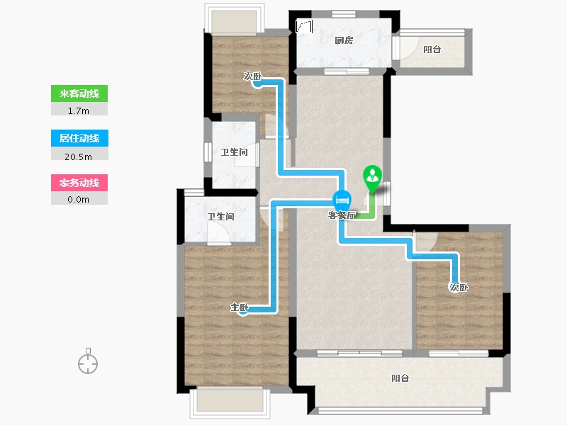 湖南省-常德市-金科集美郡-97.00-户型库-动静线