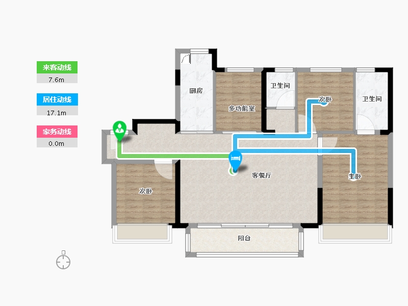 山东省-济南市-莱芜碧桂园天玺-114.41-户型库-动静线