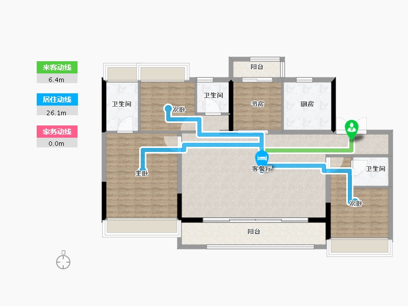 江苏省-南京市-新城云樾观山-128.00-户型库-动静线