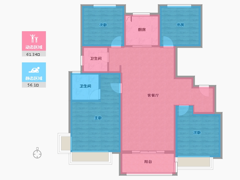 山东省-济南市-百脉悦府-104.81-户型库-动静分区