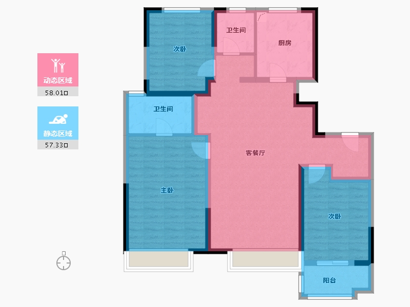 山东省-济南市-百脉悦府-103.20-户型库-动静分区