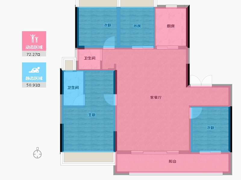 江苏省-南京市-新城云樾观山-112.00-户型库-动静分区