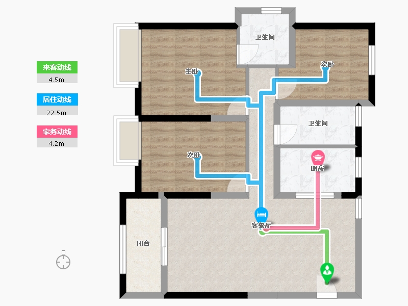 河北省-秦皇岛市-南岭国际-96.00-户型库-动静线