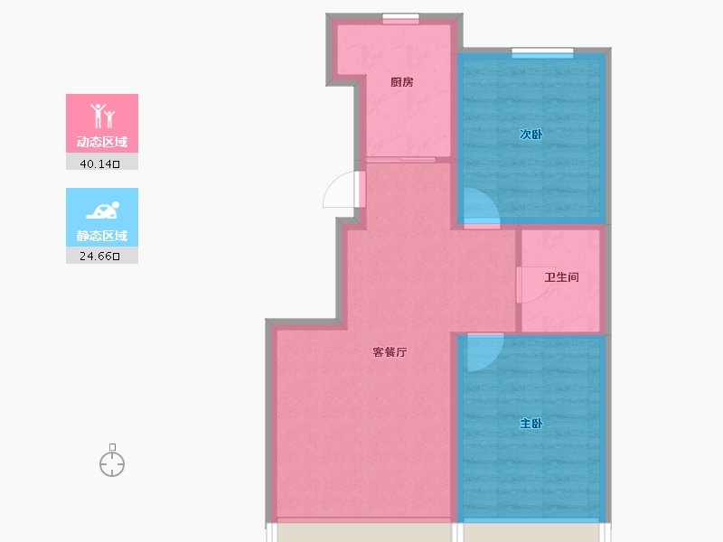 吉林省-长春市-万隆伟业京学府-57.76-户型库-动静分区