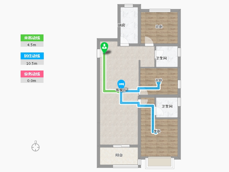 江苏省-南京市-中国铁建·栖云府-77.60-户型库-动静线