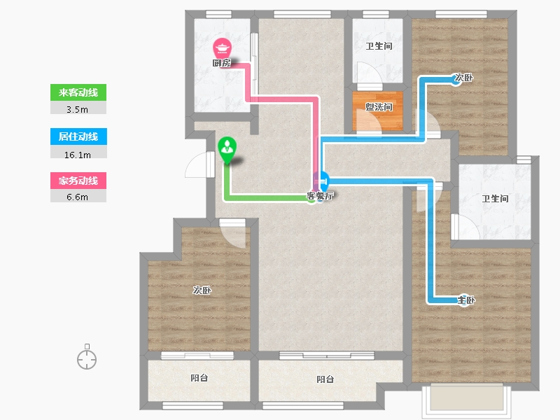 山东省-济南市-锦祥佳苑-109.00-户型库-动静线