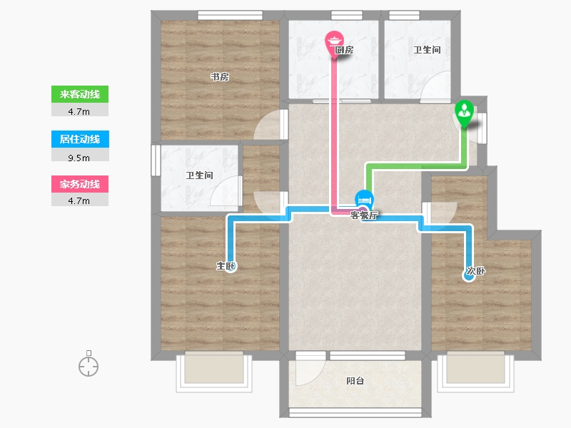 北京-北京市-公园都会-76.00-户型库-动静线