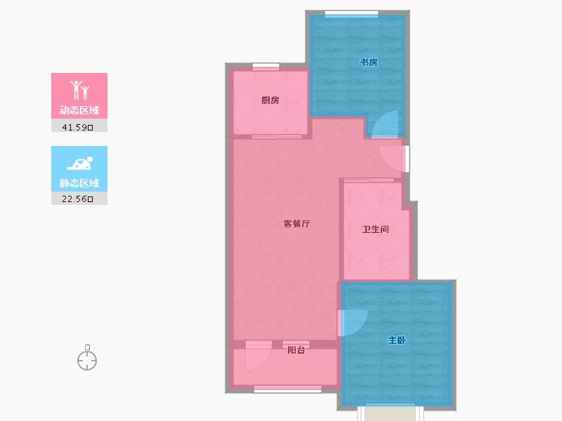 北京-北京市-公园都会-57.60-户型库-动静分区