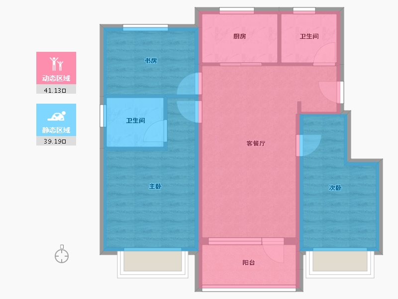 北京-北京市-公园都会-71.33-户型库-动静分区